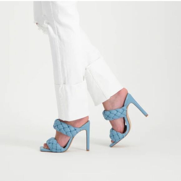 BRAND NEW STEVE MADDEN WOMEN"S CHUNKY BRAIDED STRAP DETAILS KENLEY HEELE… - Picture 9 of 14